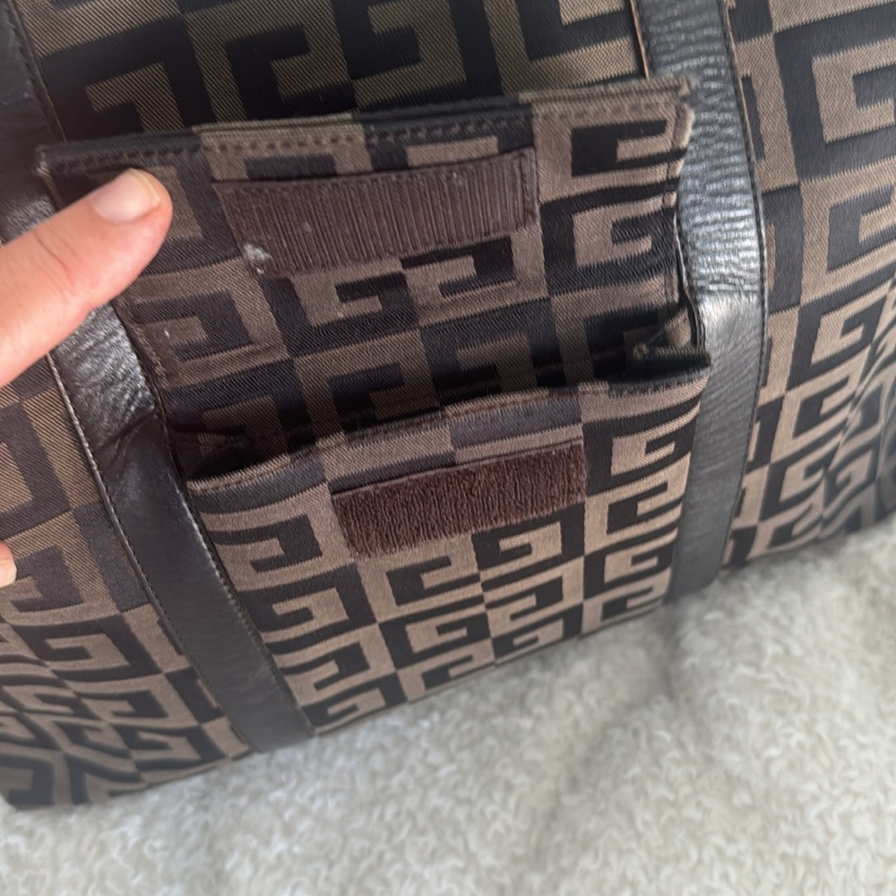 Givenchy Stylish Black And Brown Patterned Duffle… - image 5